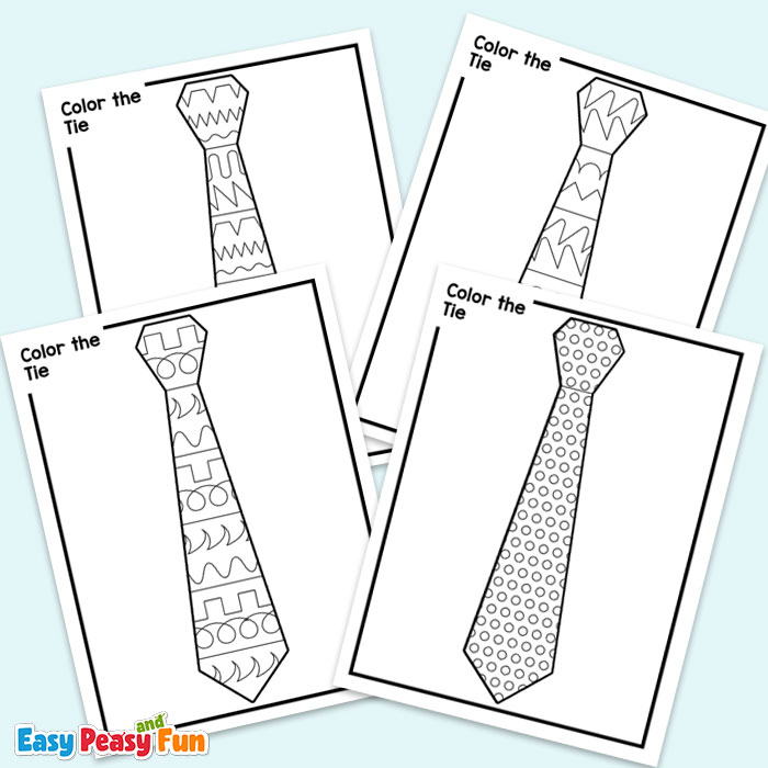 Fathers day tie color by pattern activity