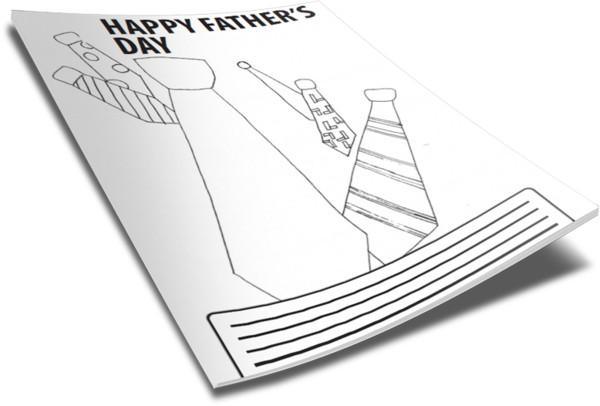 Fathers day tie coloring page