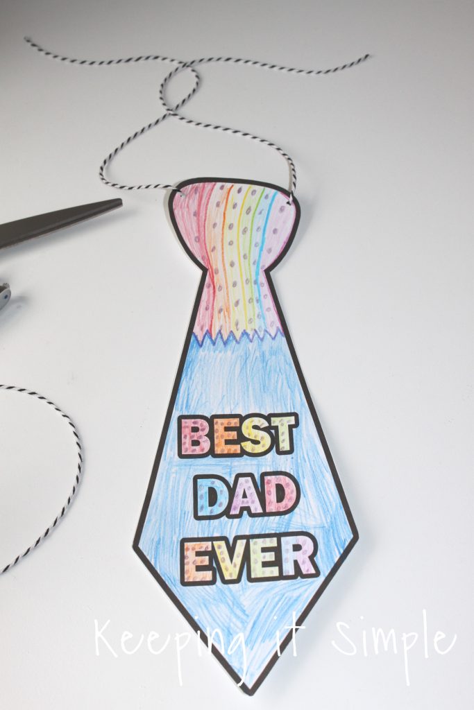 Fathers day tie coloring page printable