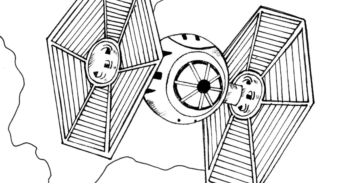 Free printable tie fighter coloring page