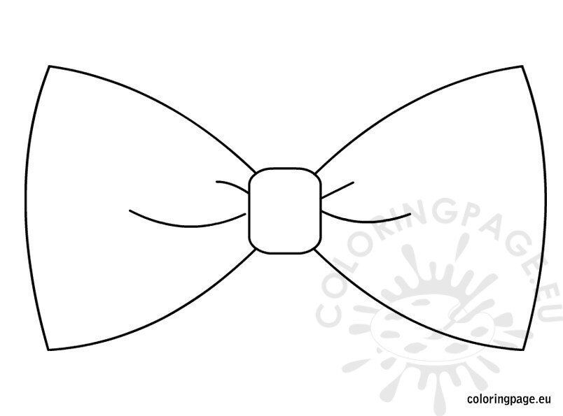 Bow tie template coloring page