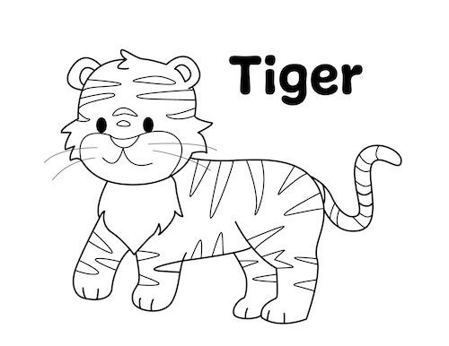 Tiger coloring page