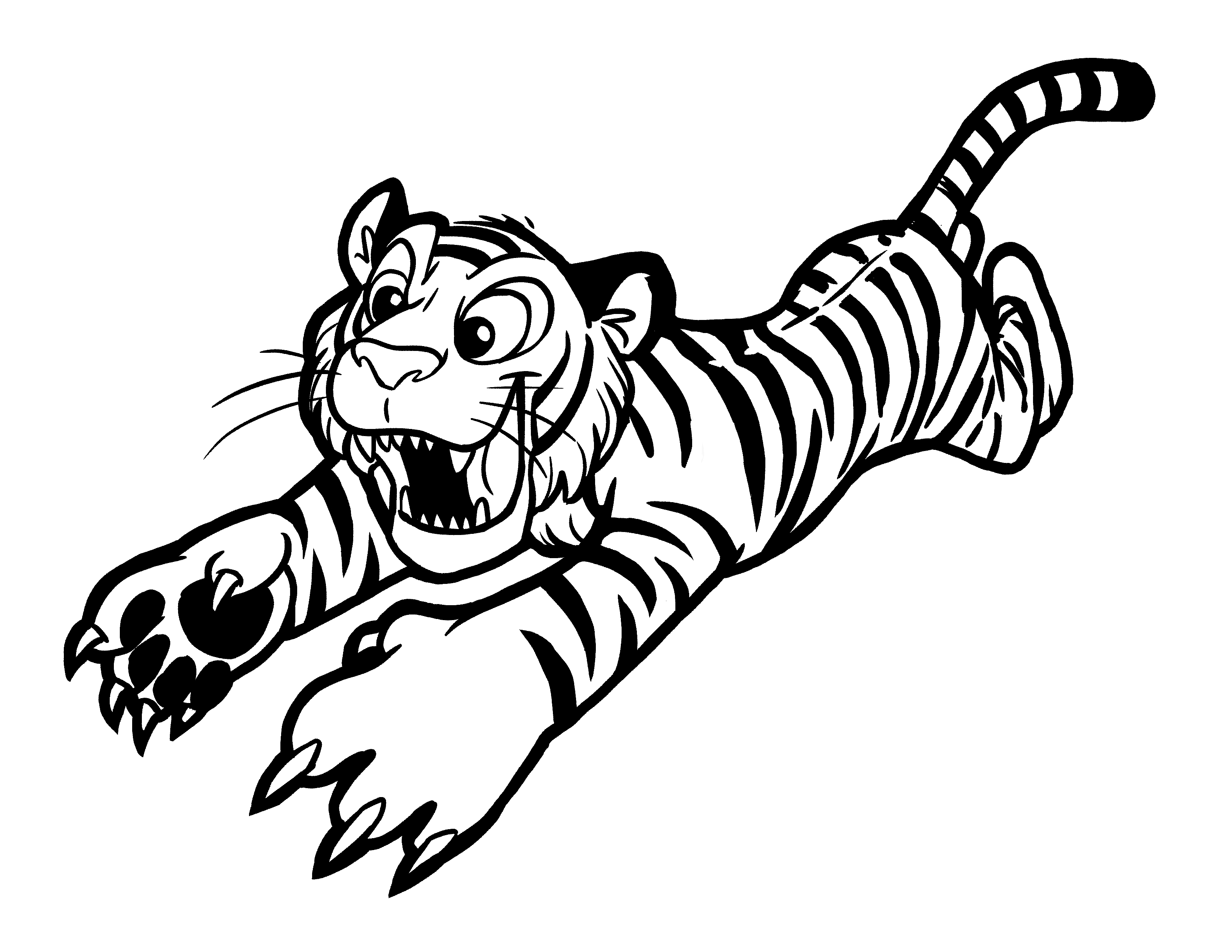 Coloring pages baby tiger coloring page