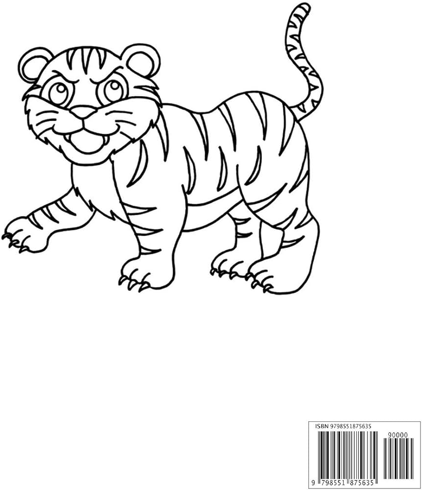 Tiger coloring book for kids tiger coloring book for kids