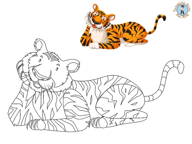 Tiger coloring page