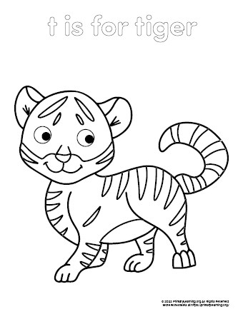 Tiger coloring page