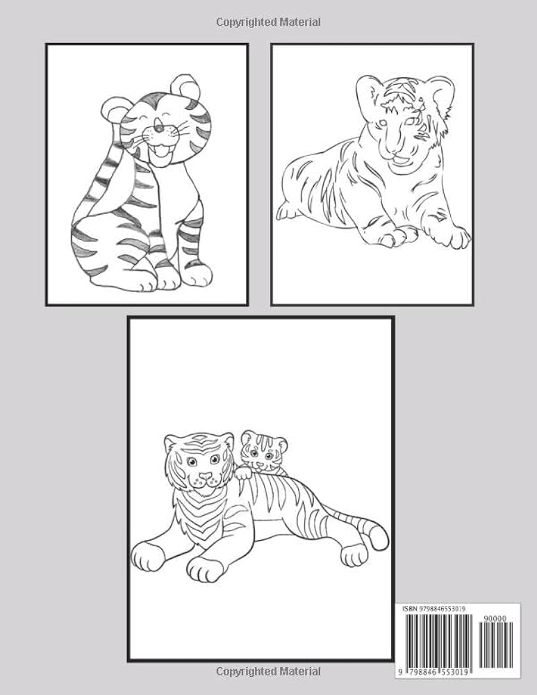 Tiger coloring book for kids