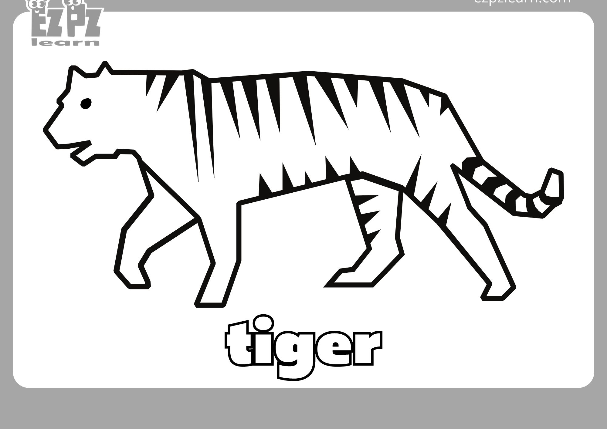 Tiger coloring page