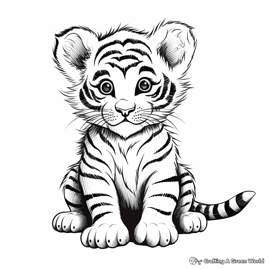 Tiger cub coloring pages