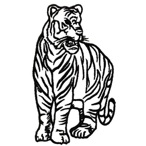 Tigers embroidery design