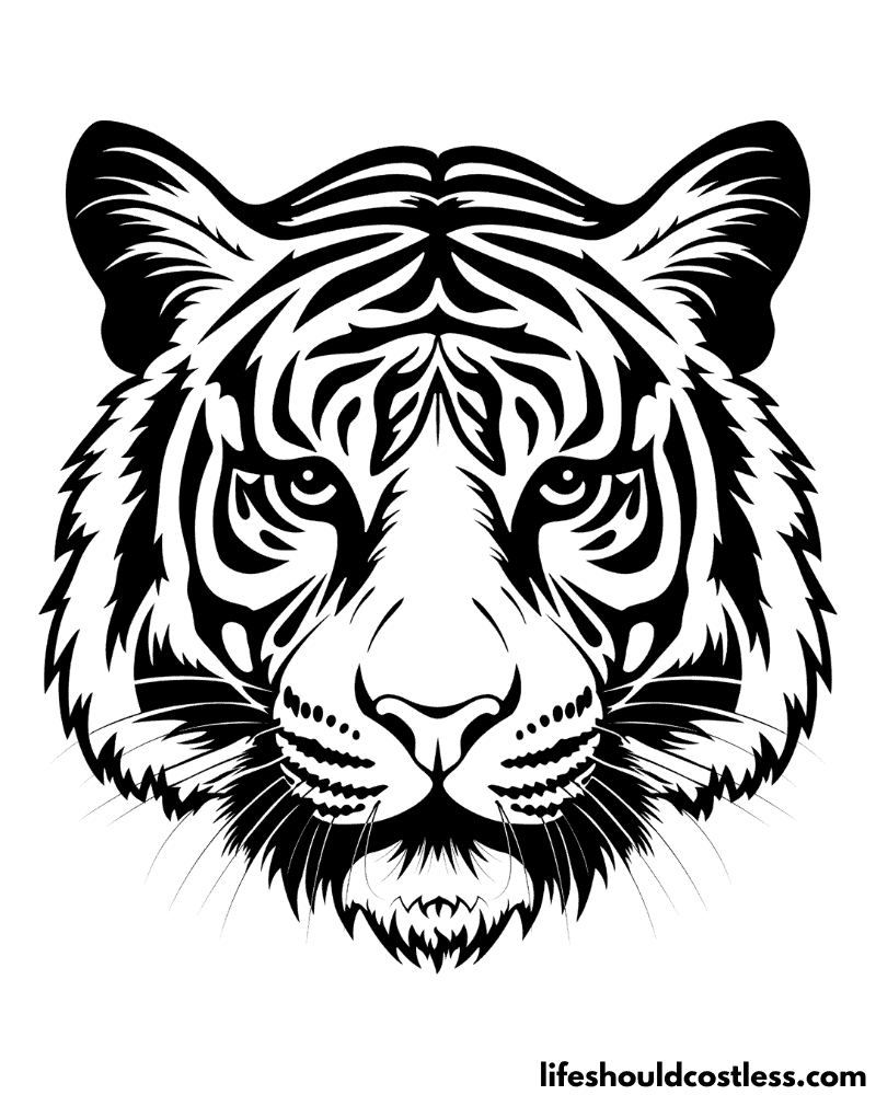 Tiger coloring pages free printable pdf templates