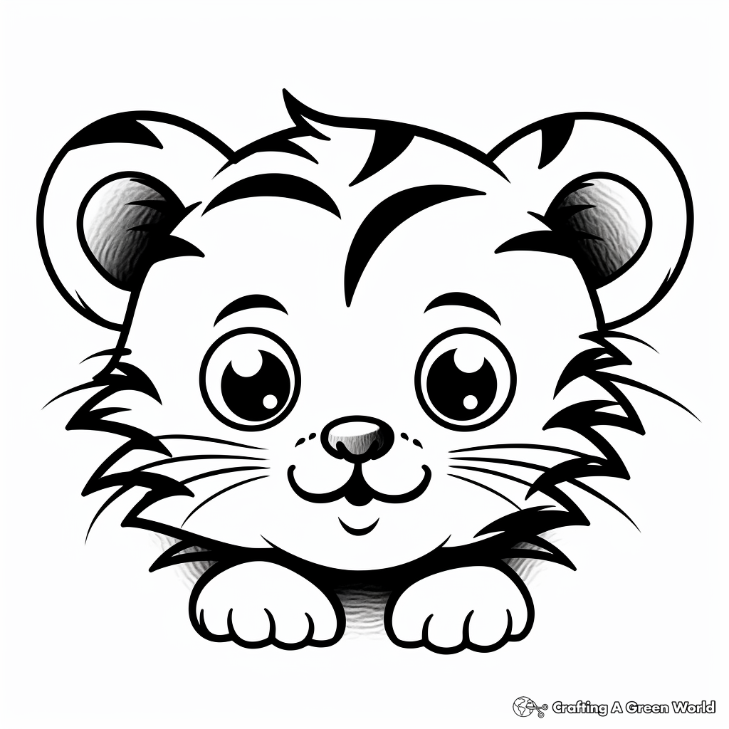 Tiger face coloring pages