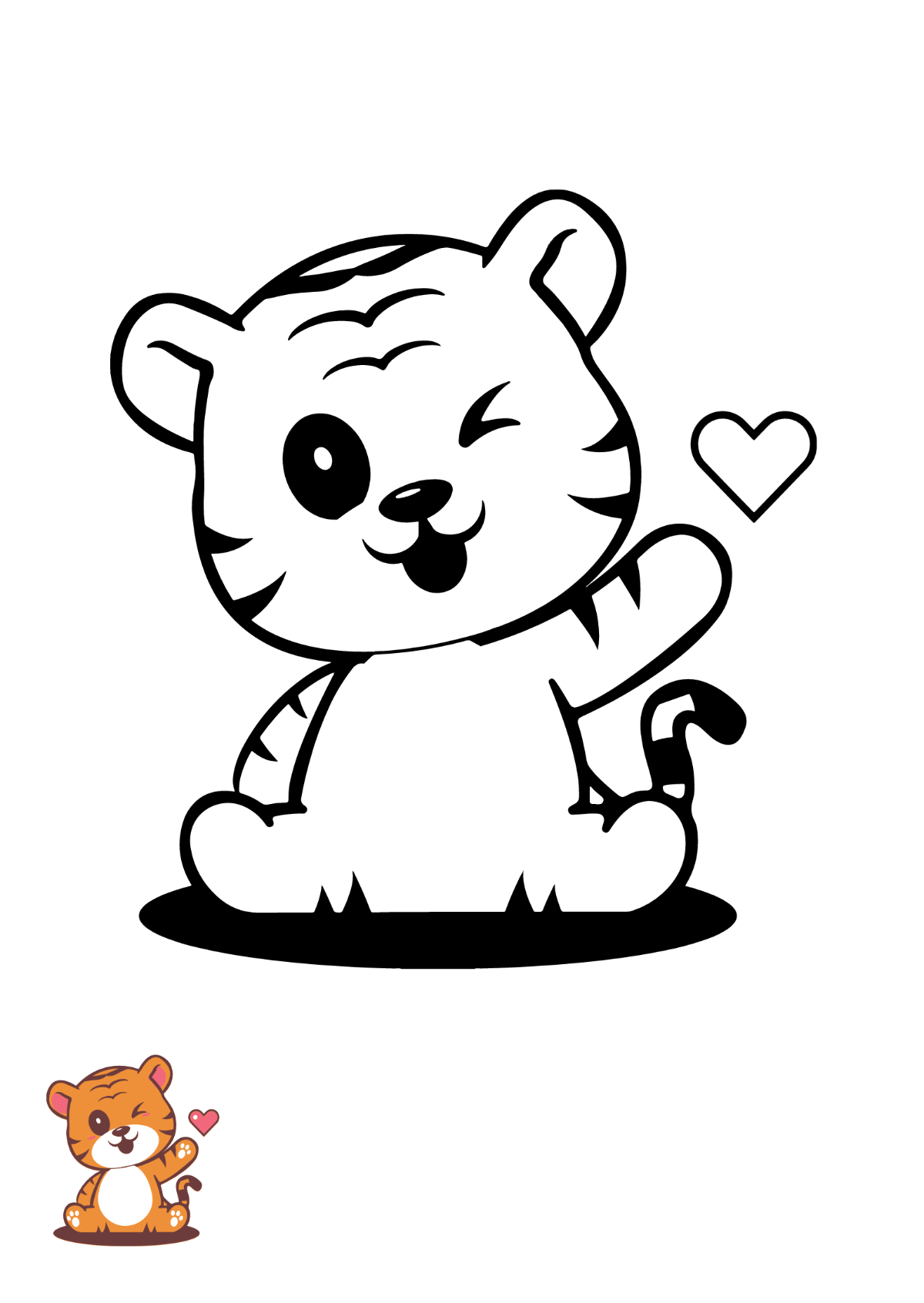 Free tiger coloring page s examples