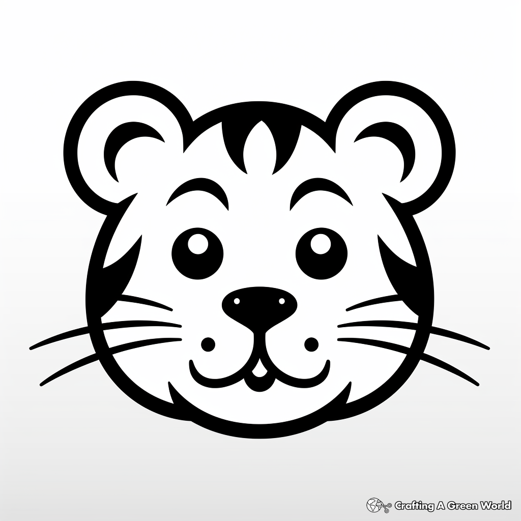 Tiger face coloring pages