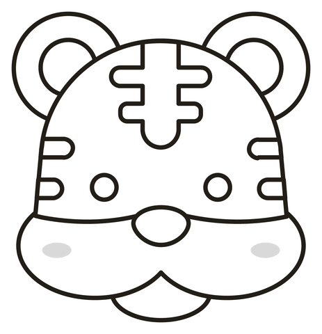 Tiger face coloring page free printable coloring pages