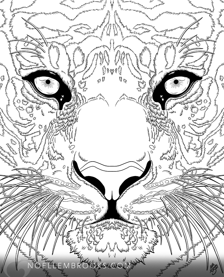 Coloring page tiger â noelle m brooks