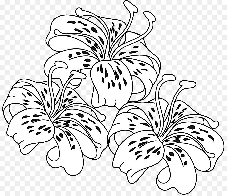 Black and white flower png download