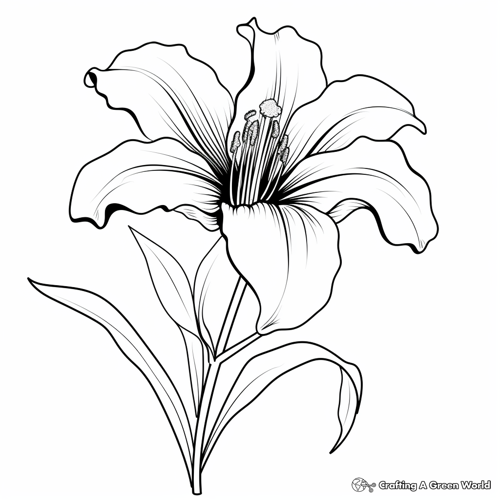 Lily coloring pages