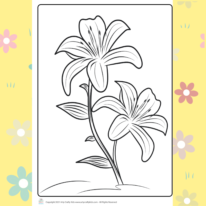 Flower coloring pages