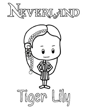 Peter pan coloring page tpt