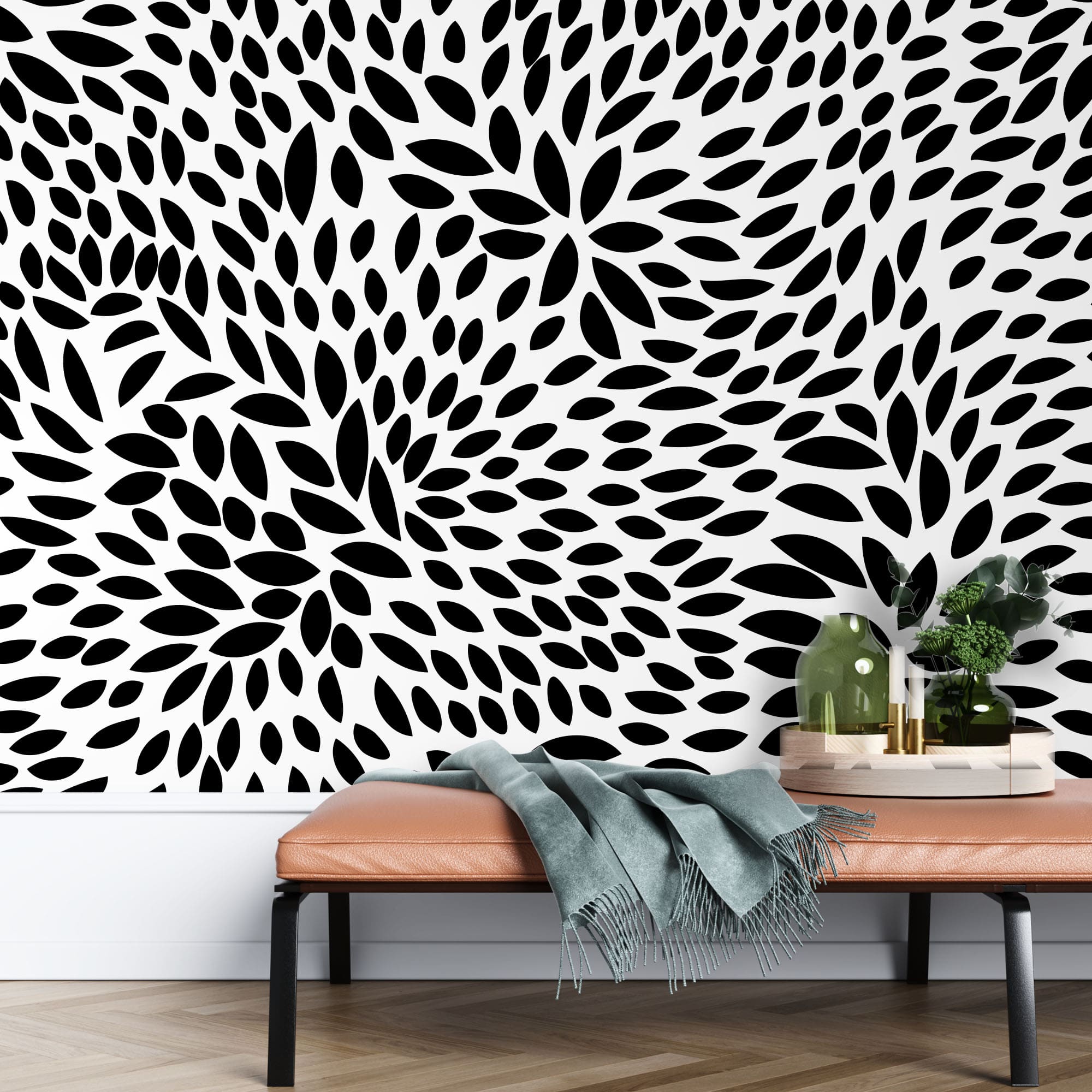 Gray Leopard Animal Print Wallpaper Mural