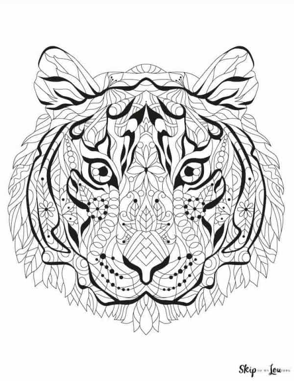 Tiger coloring pages skip to my lou