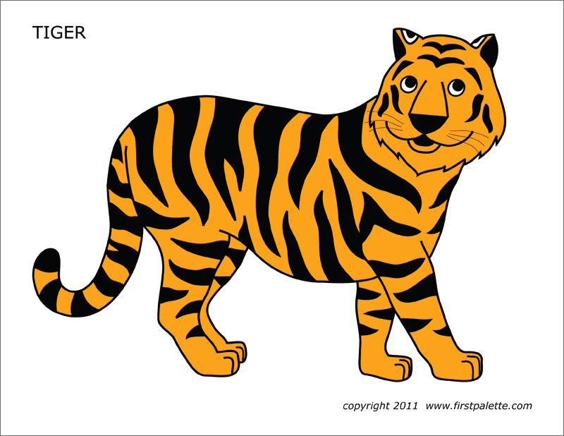 Tiger free printable templates coloring pages