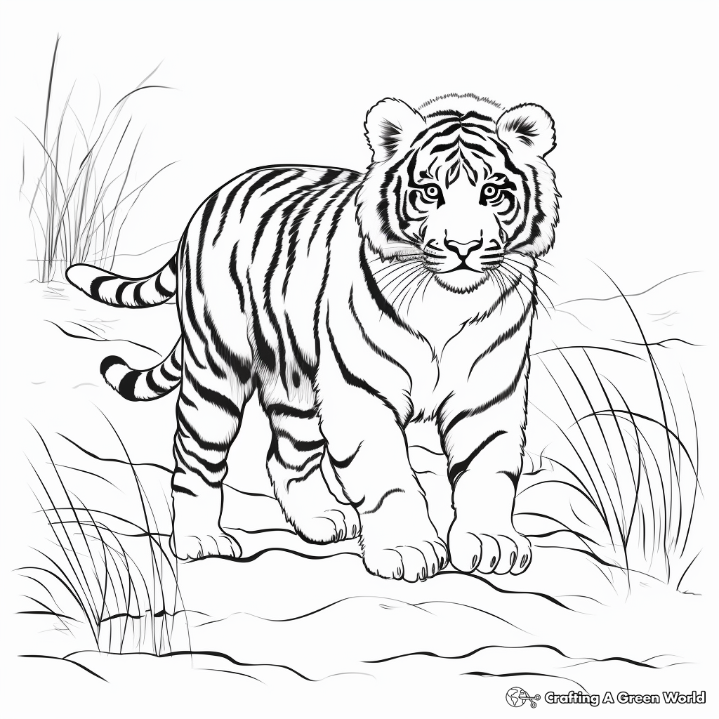 Siberian tiger coloring pages