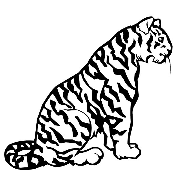 Tiger coloring page