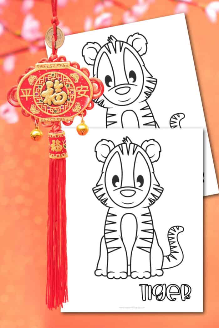 Printable tiger coloring page