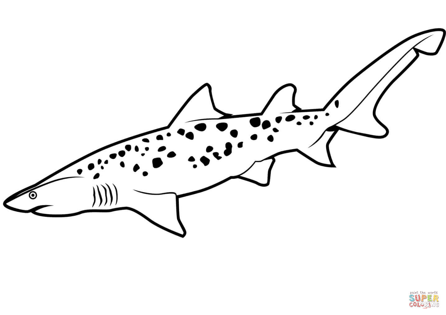 Sand tiger shark coloring page free printable coloring pages