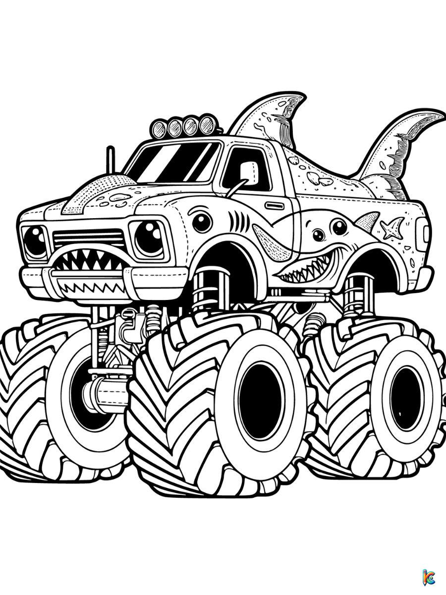 Monster truck coloring pages â