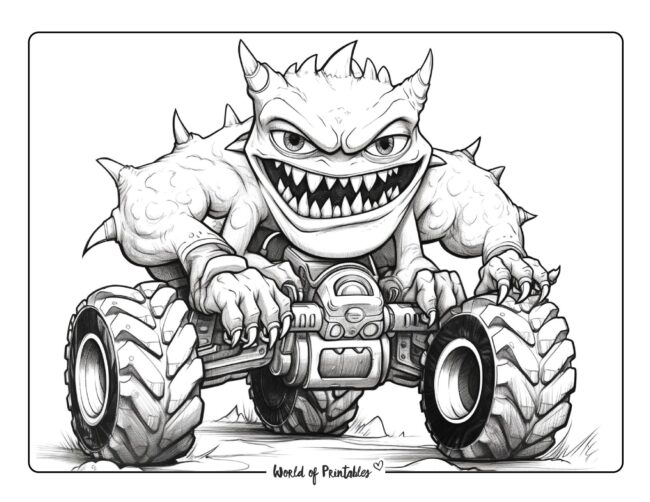 Monster truck coloring pages