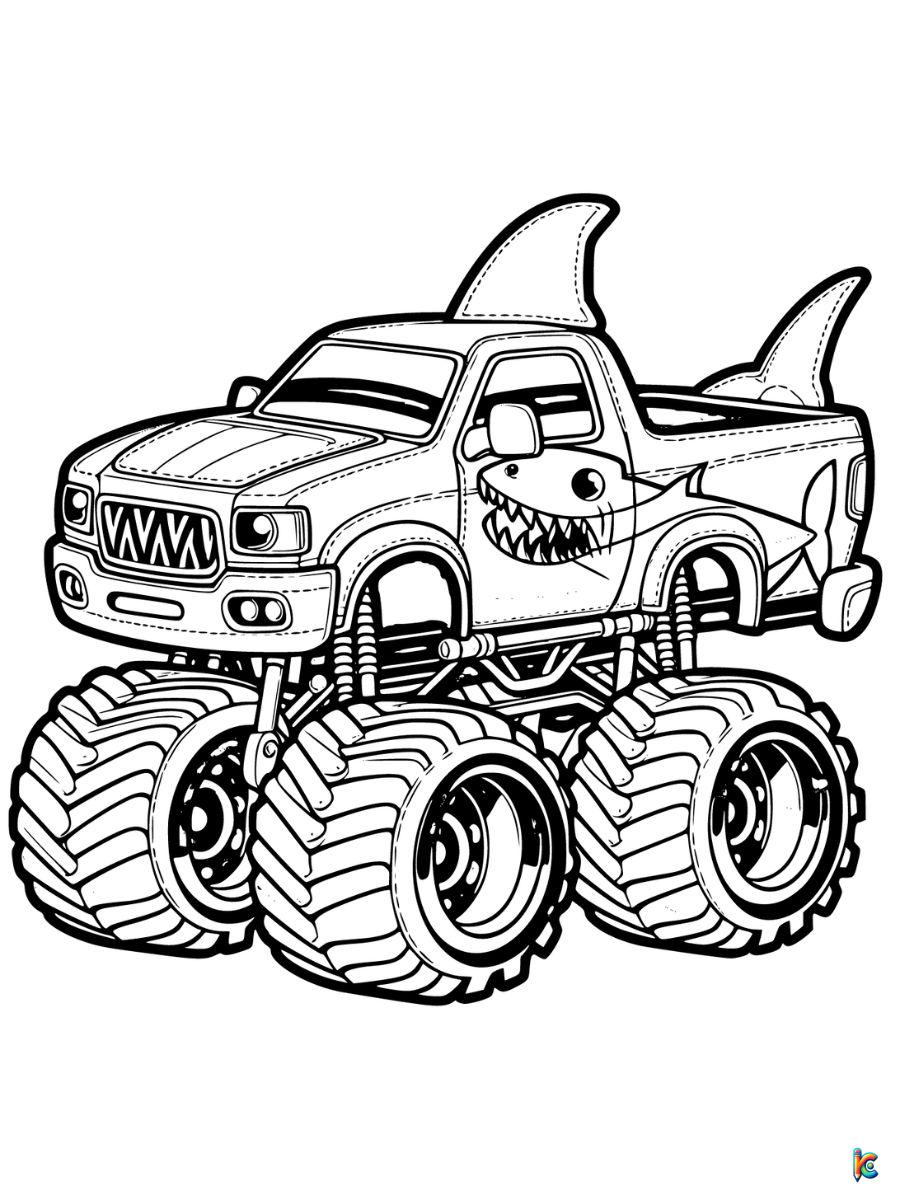 Monster truck coloring pages â