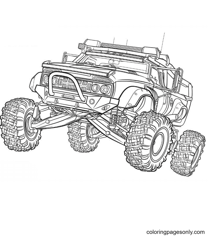 Monster truck coloring pages printable for free download