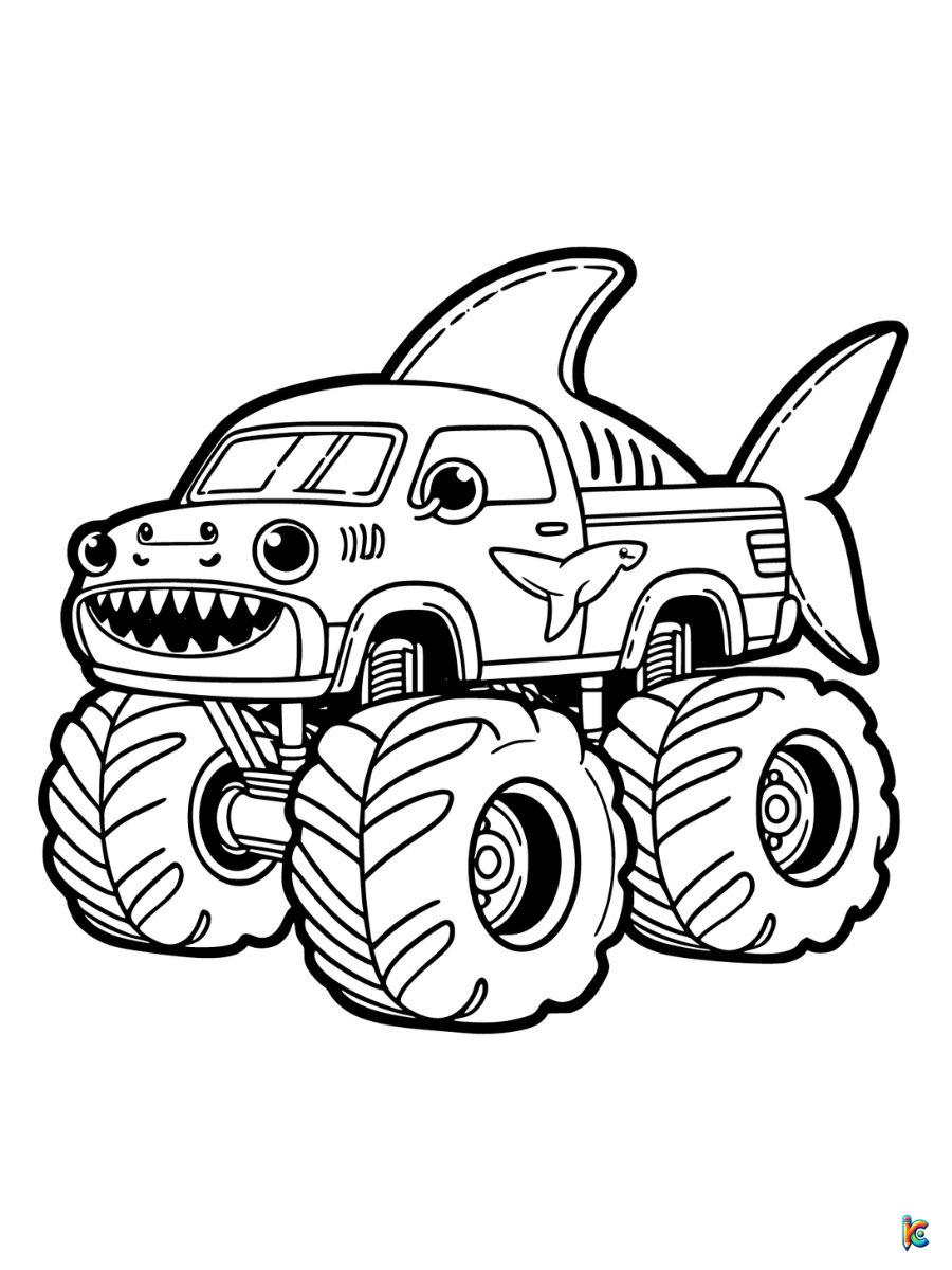 Monster truck coloring pages â