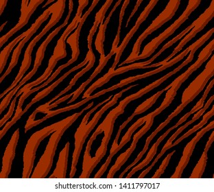 Tiger stripes pattern, animal skin texture, abstract ornament for