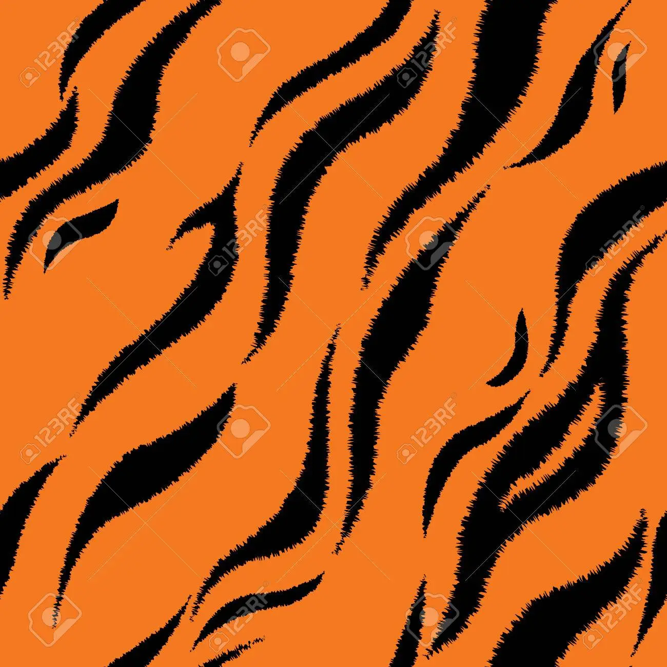 Tiger Stripes Seamless Pattern Vector Illustration Background For 