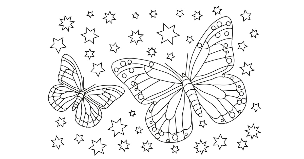 Butterfly coloring pages drawings