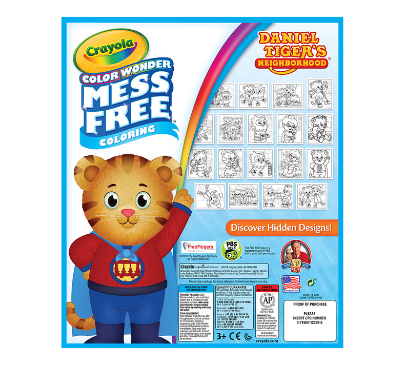 Color wonder daniel tiger coloring pages