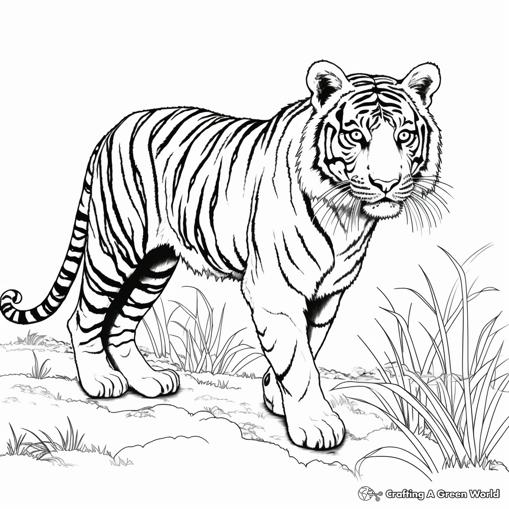 Siberian tiger coloring pages