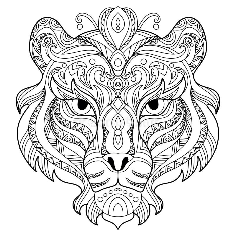 Tiger coloring book stock illustrations â tiger coloring book stock illustrations vectors clipart