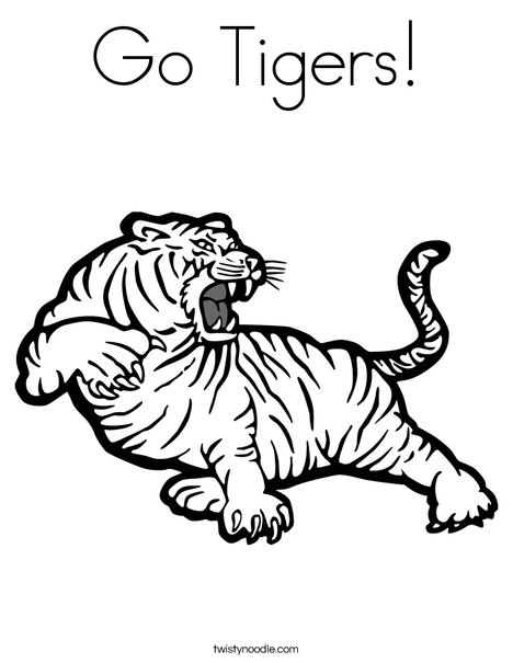 Go tigers coloring page