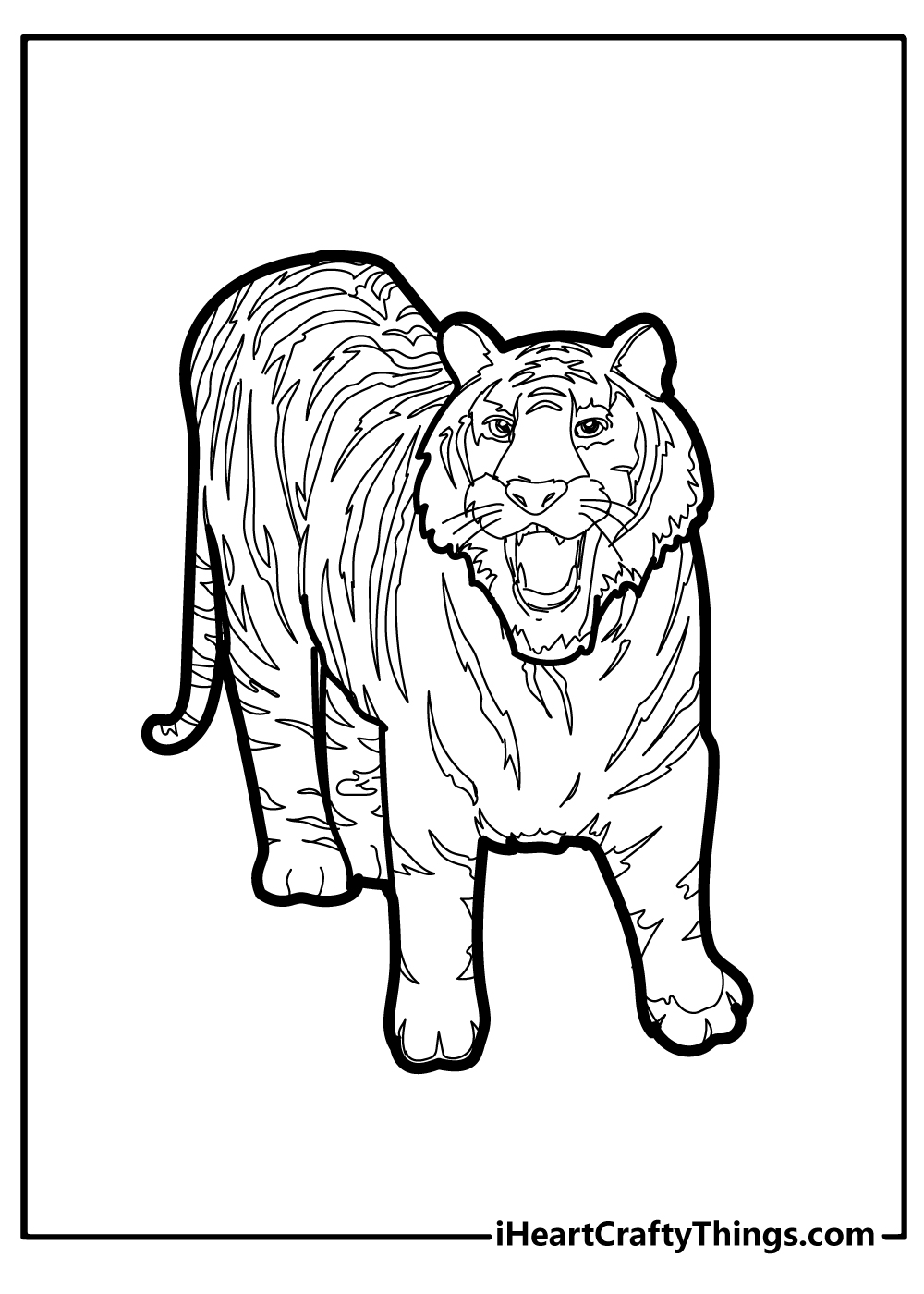 Printable tiger coloring pages free printables