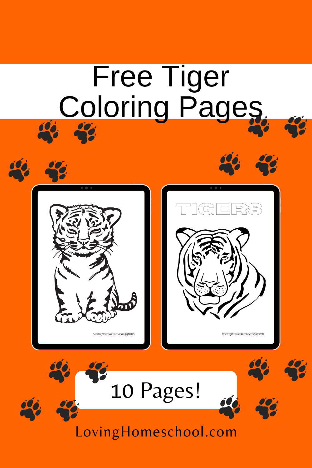 Free tiger coloring pages