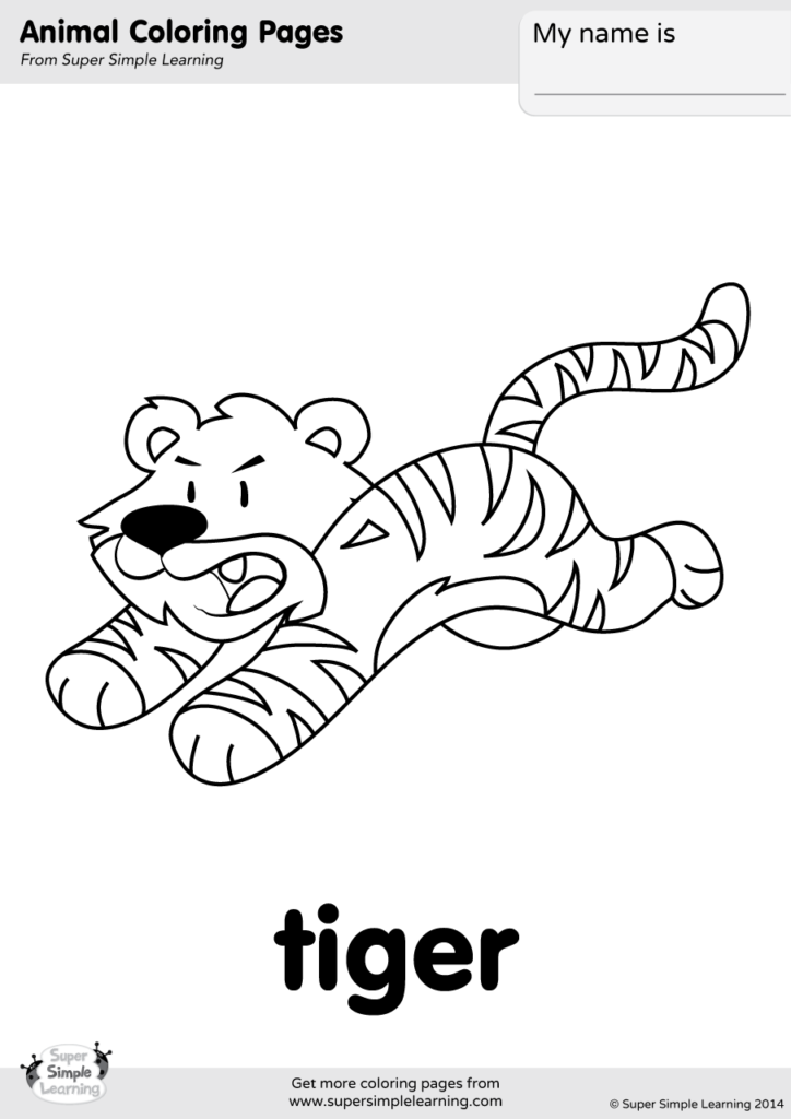 Tiger coloring page