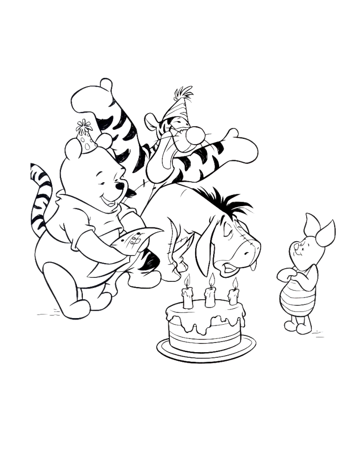 Winnie the pooh coloring pages to print for kids