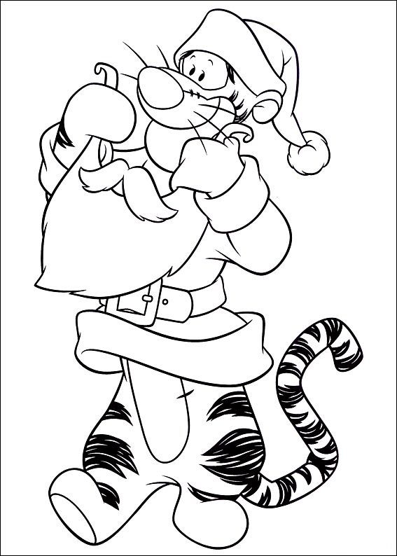 Tigger disney coloring pages christmas coloring pages cartoon coloring pages