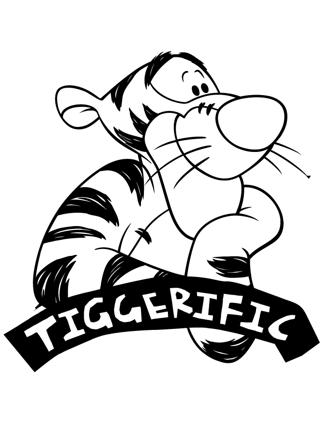 Coloring pages tigger coloring page tiggerific