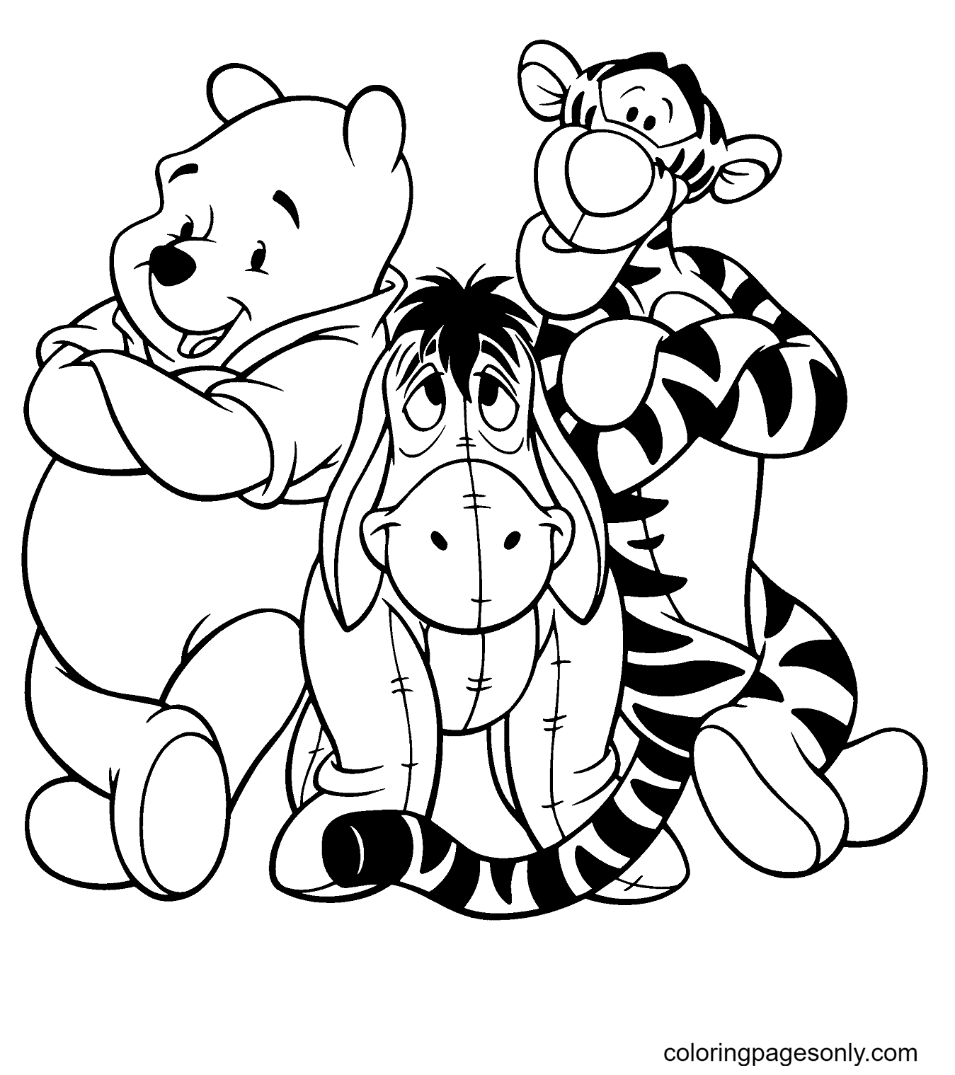 Winnie the pooh coloring pages printable for free download